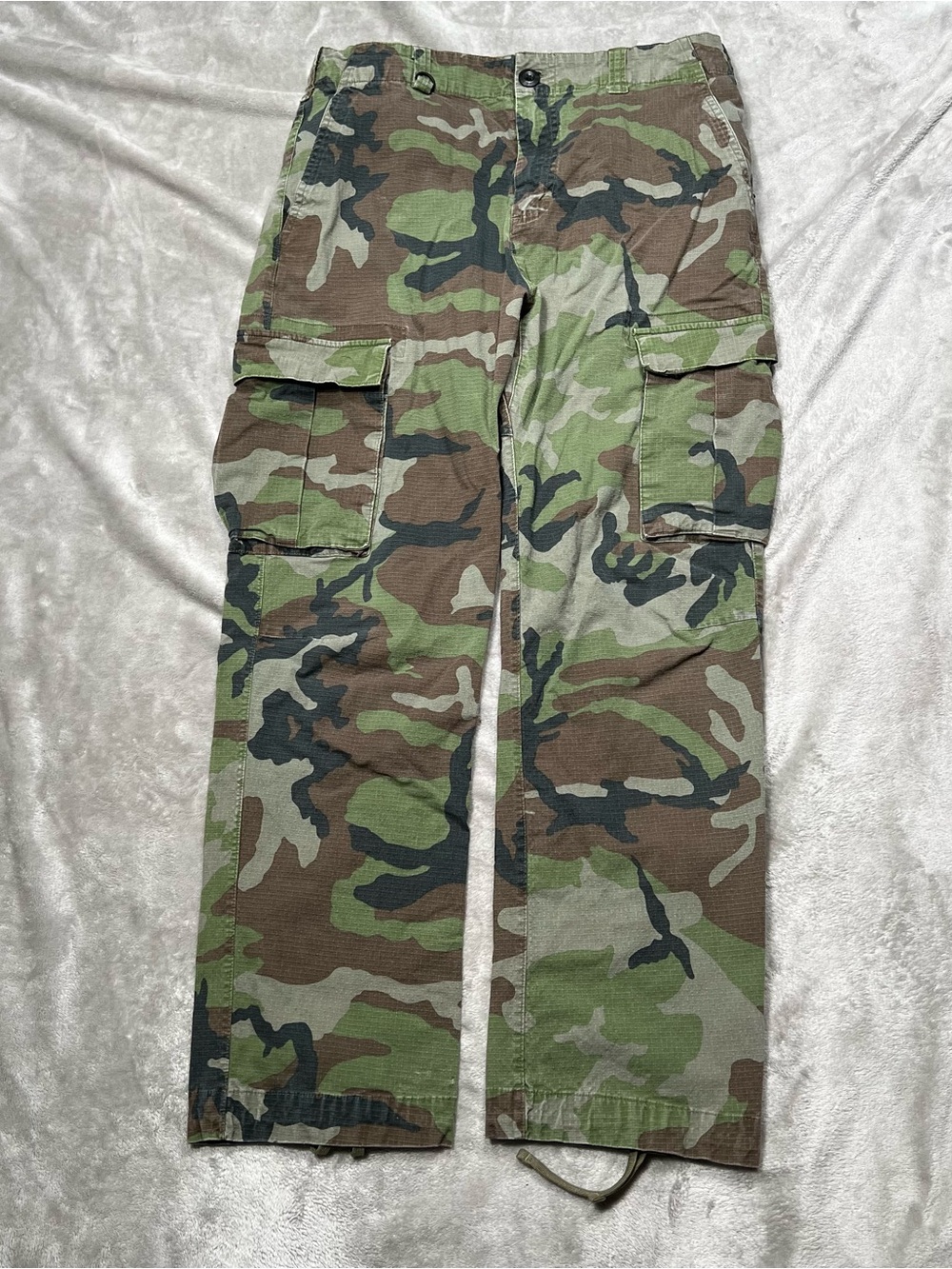 Nike SB FTM Camo Cargo Pants Men 30x28 Green Skater Baggy Ripstop Y2K 885863 222